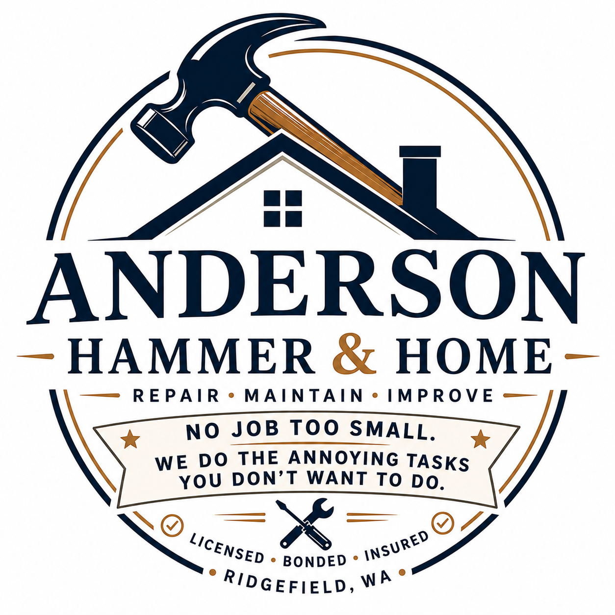 Anderson Hammer & Home. Repair, maintain, improve. No job too small.